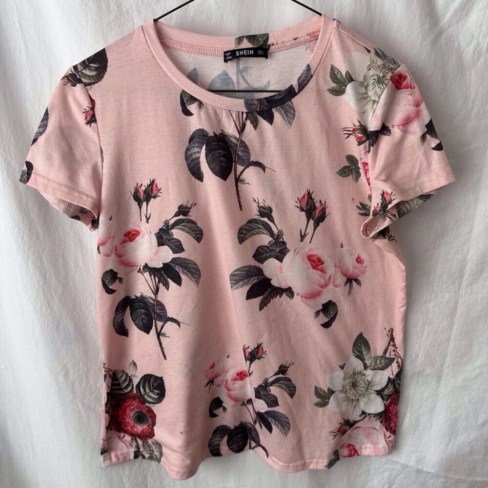 SHEIN Floral Pink Women’s Top L
